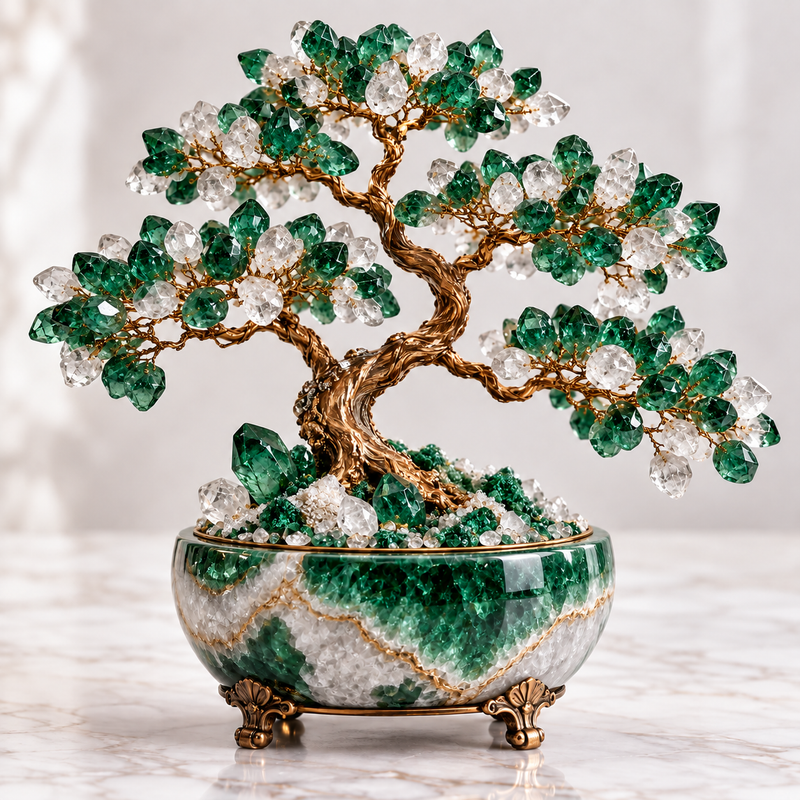 Green Aventurine Crystal Bonsai Tree