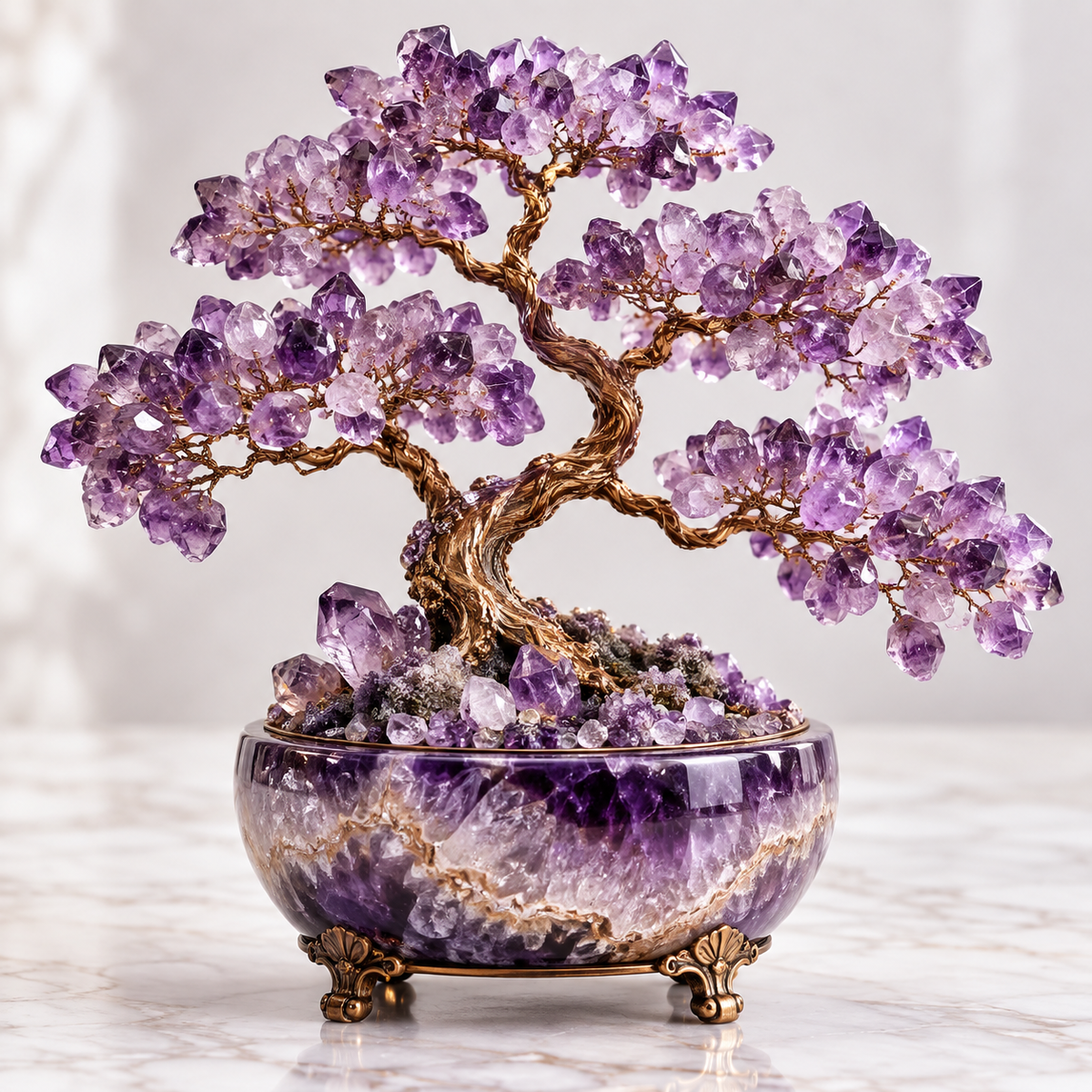 Amethyst Crystal Bonsai Tree